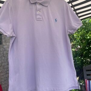 Polo Ralph Lauren 100% Cotton Lilac Short Sleeve Polo Shirt